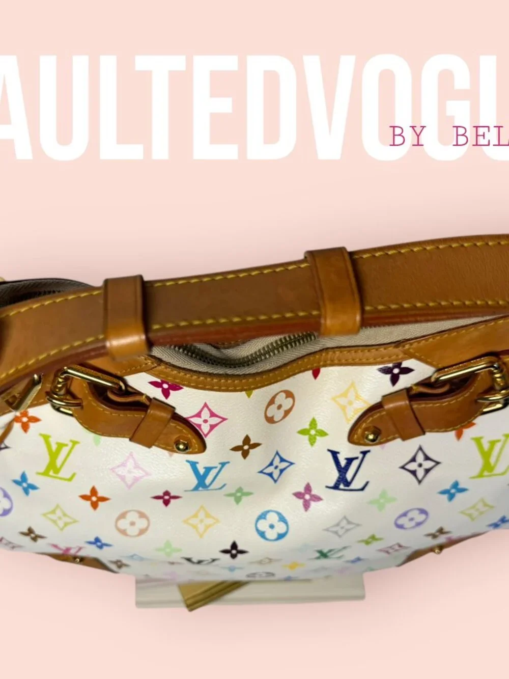 ✨ Louis Vuitton Lodge PM White Multicolore Murakami Hobo Bag ✨ - Picture 3 of 16